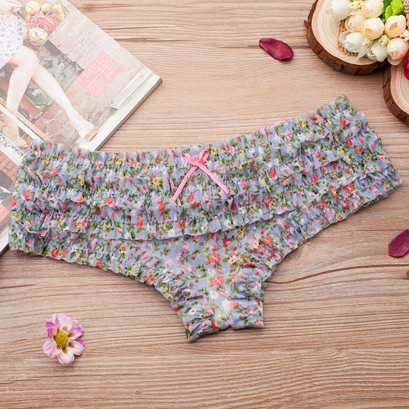 Cute Lace Low Waisted Panties with Mesh and Sexy Women's Panties