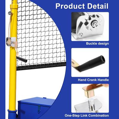 Sports Equipment Hand Crank Tensioning Device Volleyball Net for Tennis Pole