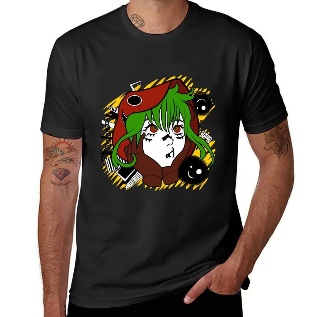 Gumi Megpoid Matryoshka Vocaloid Song Tshirt Blouse Plain Funnys Mens Cotton T Shirts