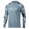HUK Mens Long Sleeve Hooded Fishing Shirt UPF50 Breathable Quick Dry Clothing