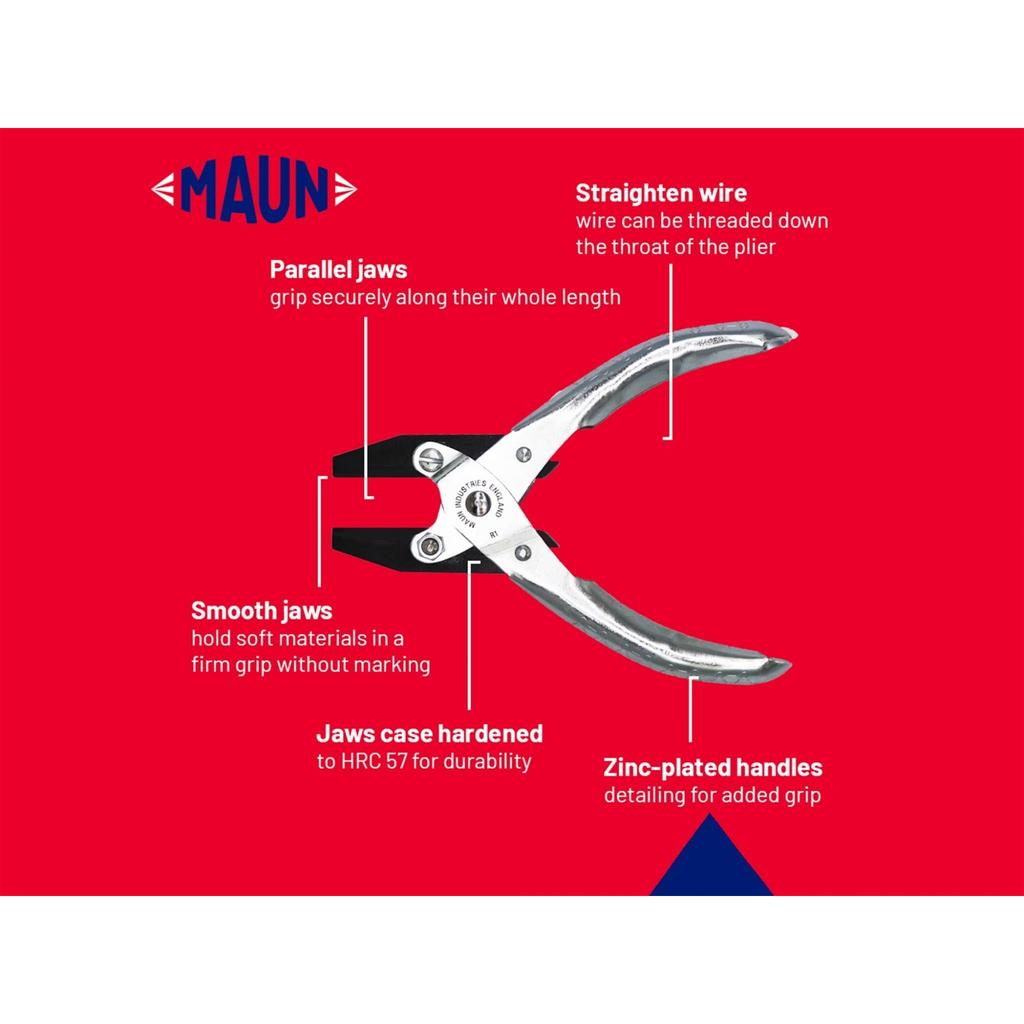 Maun Plattång, Släta käftar 140mm