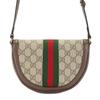 Gucci Ophidia Distressed Double G Logo Old Flower All Over Print Canvas and Leather Shoulder Crossbody Bag Mini Women's Brown