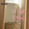 Removable Glass Decor for Home Inspirational Quote Decals Mirror, Motivational Saying Affirmation Stickers, Waterproof Static Cling Mirror Stickers
