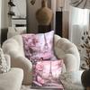 Blush Pink Paris Romantic Pillowcase - Eiffel Tower & Floral Car/Bike Print Pillow Cover for Sofa Bedroom Living Room