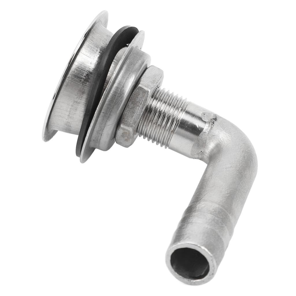 Marine Flush Mount Fuel Gas Tank Vent 316 Stainless Steel Vent Hose Fitting 90 Degrees Connector 16mm