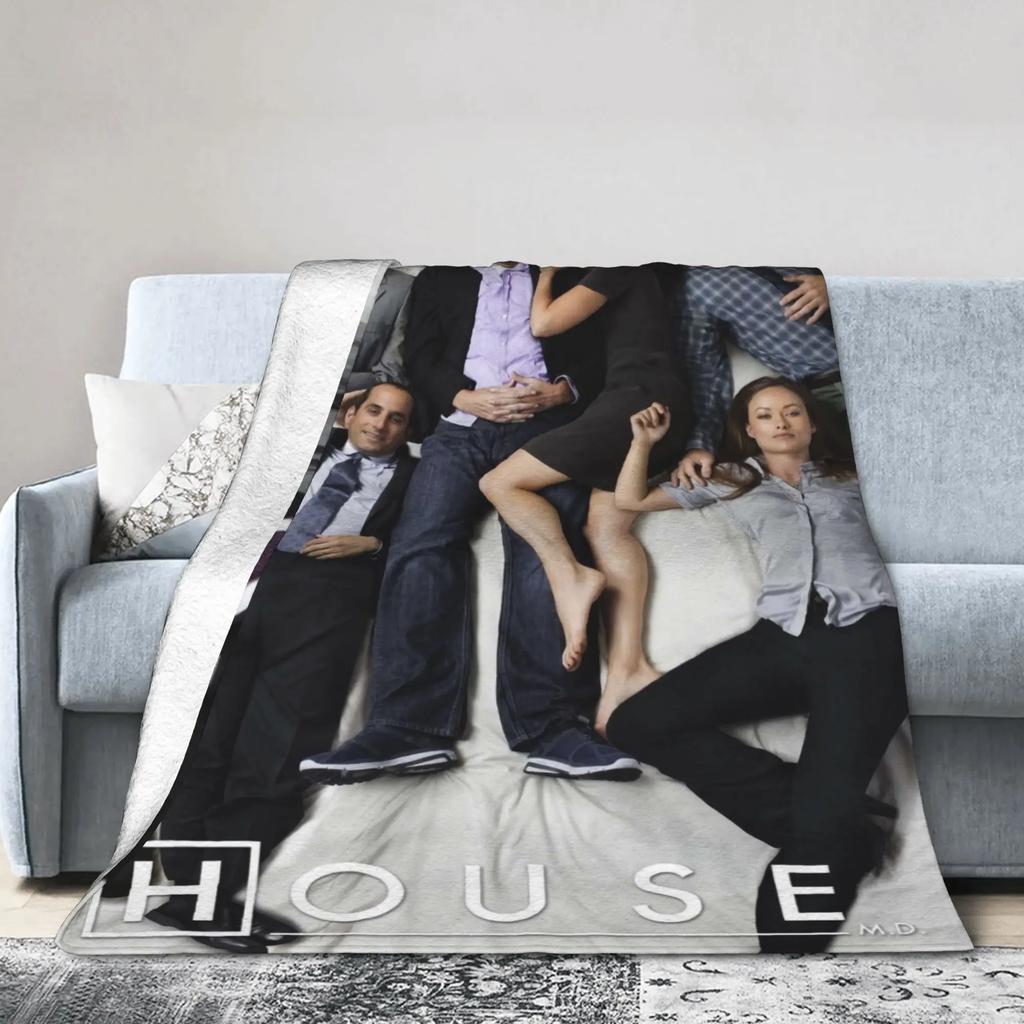 Doctor House Drama Soft Blanket Child Plush Bedding Throws Street Trend Couch Chair Flannel Bedspread Sofa Bed Cover