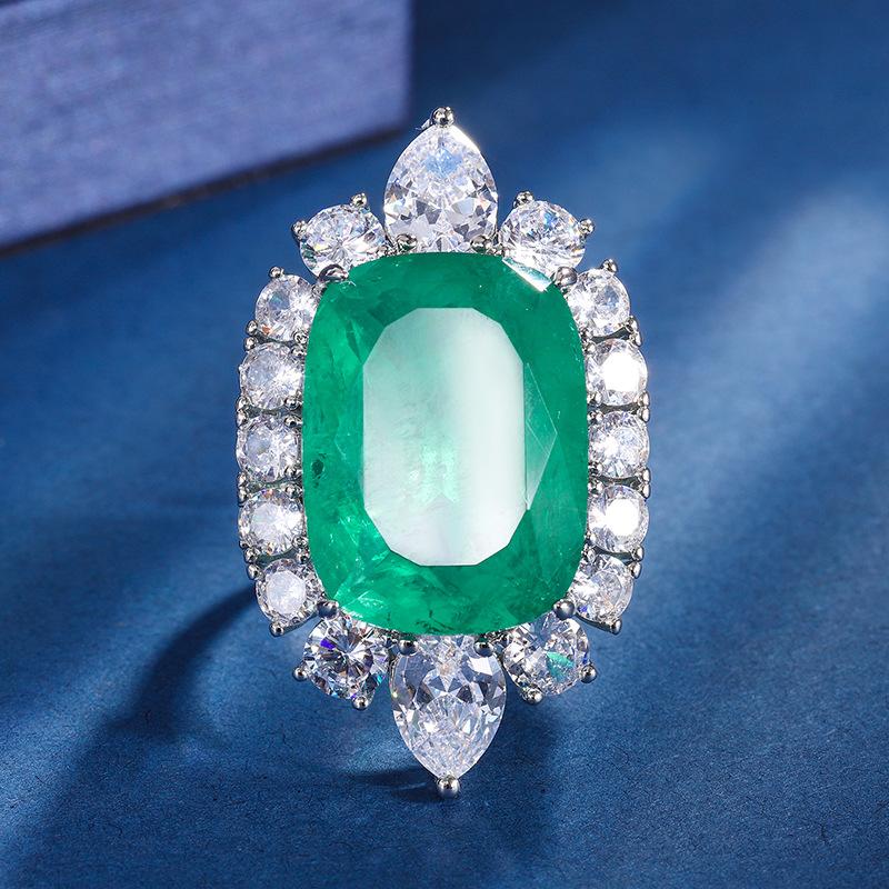 Schmuck Retro Simulation Smaragd Leopard Luxus Inlay Set Hauptstein 15 * 20 Ohrstecker 7 * 9