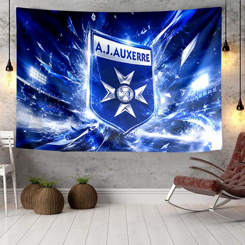 Aj Auxerre Football Club Tapestry, Unique Design Tapestry, Wall Decor for Bedroom,Livingroom, Playroom,Heartwarming Fan Holiday Gifts