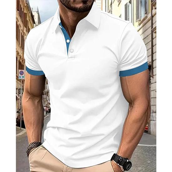 Frühlings- und Sommer-T-Shirt Herren Kurzarm Freizeit-Oberteil Mode-Poloshirt