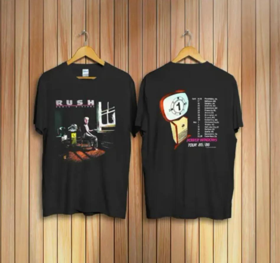 SALE!! Rush Power Windows Tour 1985 T-Shirt Heavyweight T-shirt Men's