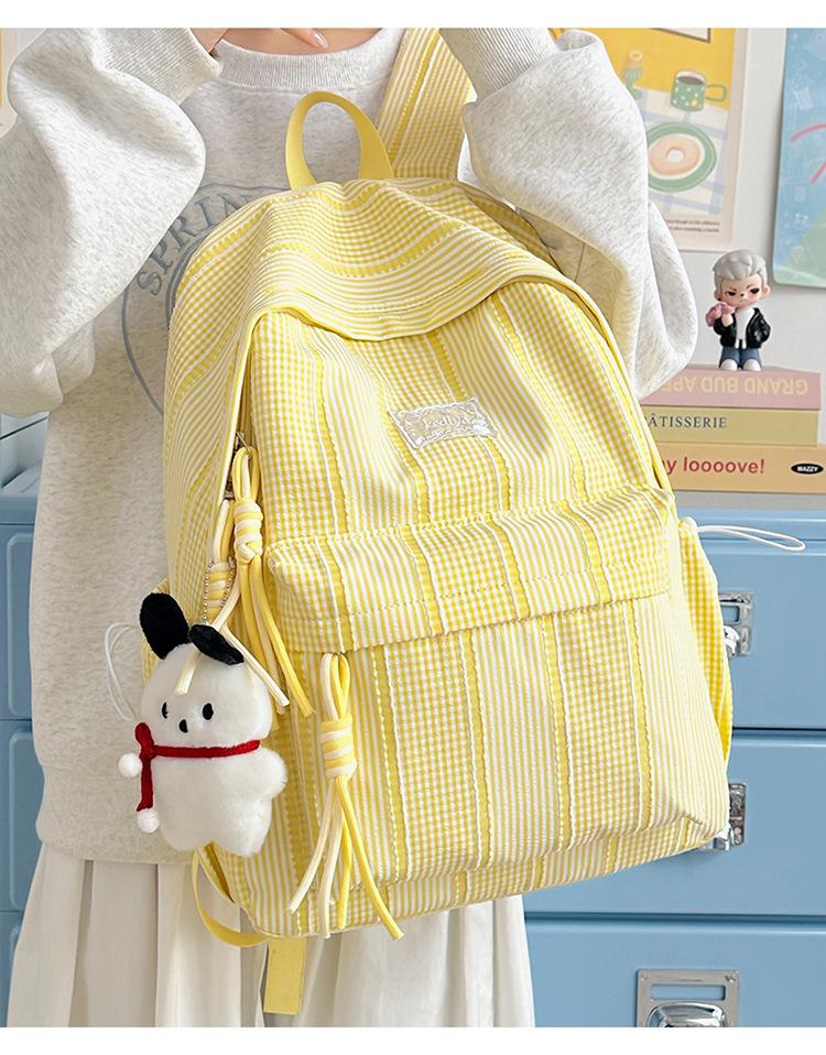Schoolbag Korean ins Simple School Bag Junior High School Student Versatile Class Commuter Backpack Lightweight Large Capacity Travel Backpack