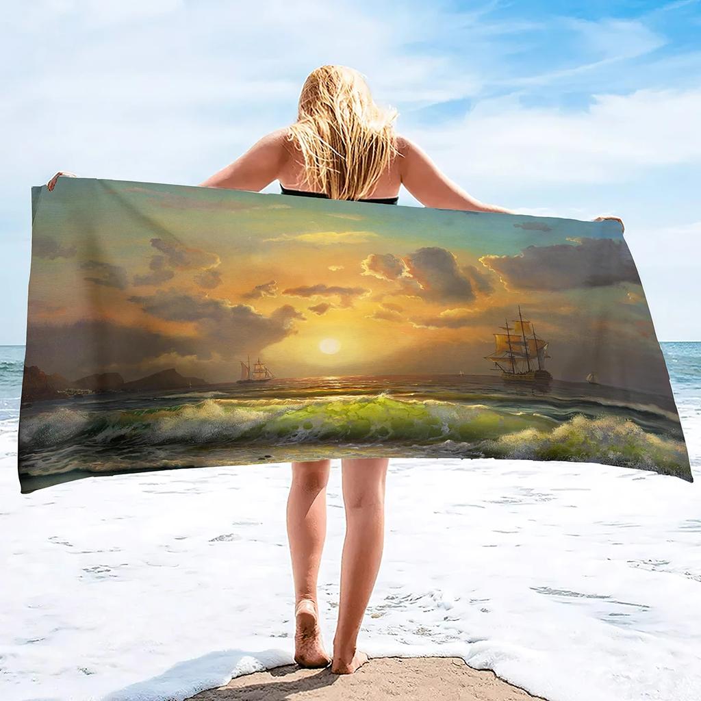 Oversized Ocean Beach Towel,Lightweight Microfiber Clearance Blanket,Quick Dry Sand Free Towel,Pool Swimming Bath Travel Towels
