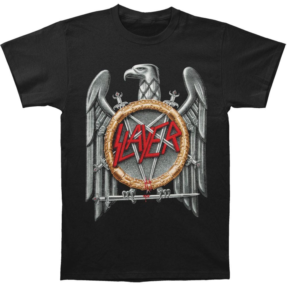 Men s Slayer Silver Eagle T-shirt X-Large Black XXL
