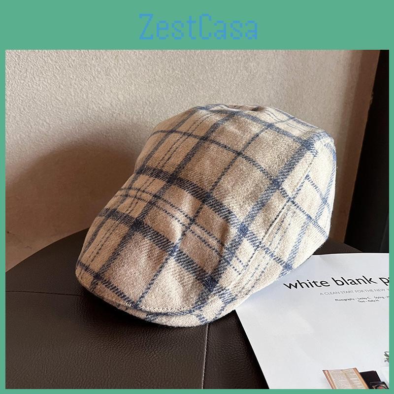Pattern Checkered Fashion Women Casual Duckbill Cap For Summer Autumn And
