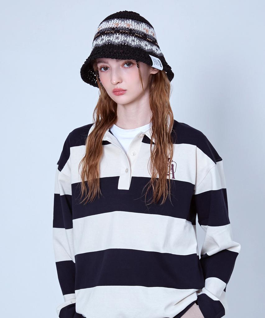Seullipiseullib Maria Black/White Bucket Hat