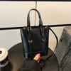 Fashion portable bucket bag women's Korean version of simple casual shoulder bag 2025 autumn niche trend versatile