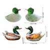 Art Glass Duck Miniature Animals Collection Glass Duck Figurines Tabletop Ornament for Home Office Decorations Gift