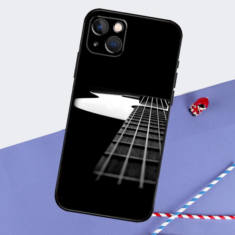 Guitar Music Phone Case For iPhone 16 15 Pro Max 12 13 Mini 11 14 Pro Max XR 16 15 Plus 16e Cover Coque