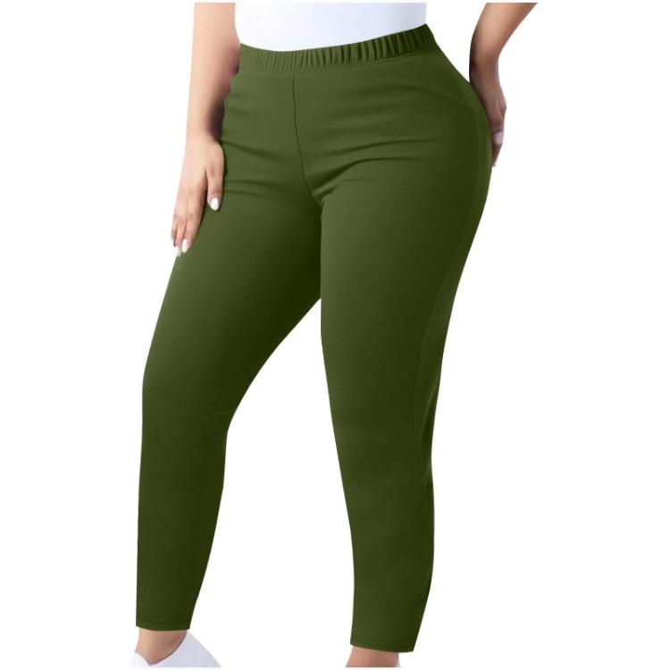 Plus Size High Waisted Leggings for Women Elastic Waist Slimming Long Pants