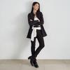 NOEUD Rib Button Leggings Pants (Black)
