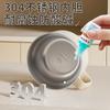 304 Stainless Steel Ramen Bowl Set Foldable Cutlery Included Lunch Box with Lid For Small Space Dormitories