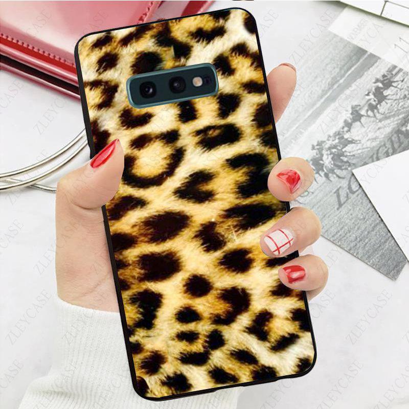 Modedjur leopardtryck telefonfodral för samsung galaxy s10 s20fe s9 s30 s20ultra s21plus note9 note10plus note20 ultra Coque