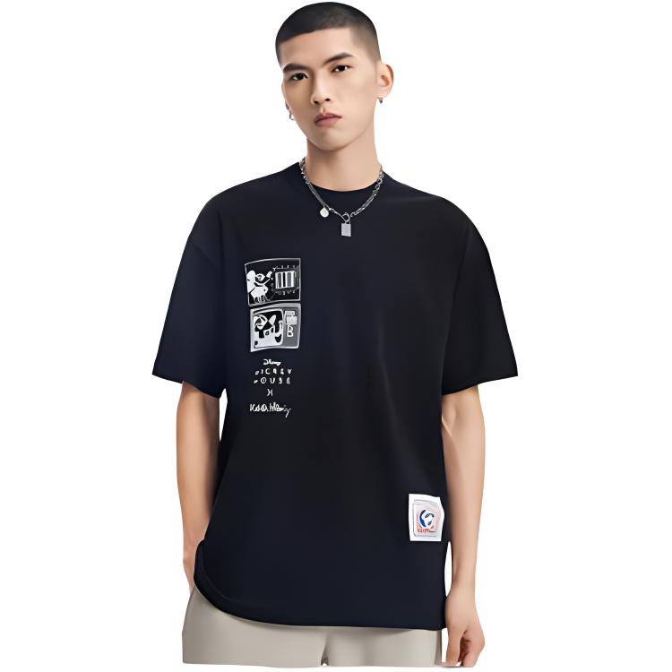 Li Ning X Disney T Shirt Men's Black AHSR501-1