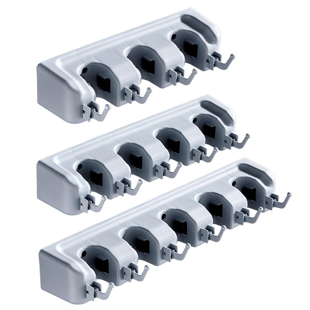 Bathroom Storage Holder Wall Mounted Mop Shelf Durable and Waterproof Plastic Holder for Homes Hotels and Public Places