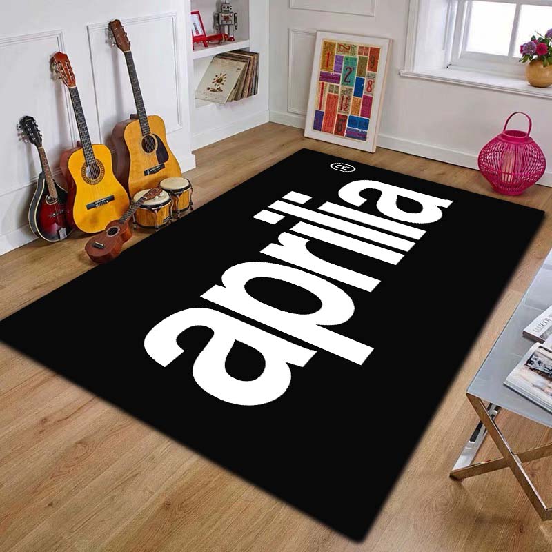 2026 A-Aprilia Rennwagen Logo Motorrad Teppich Teppich für Schlafzimmer Wohnzimmer Haus Sofa Dekoration, Kinder Spiel Dekor Bodenmatte Geschenk