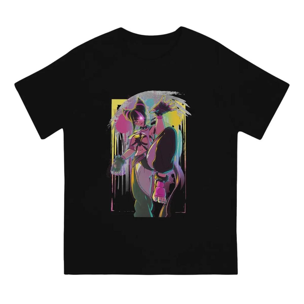 Unisex's Juri T Shirts Street Fighter 100% Cotton Clothes Novelty Short Sleeve Round Neck Tee Shirt Graphic Printed T-Shirts