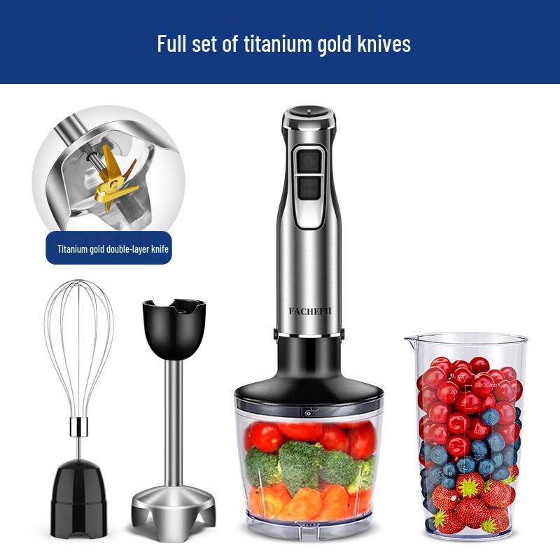 German Handheld Immersion Blender & Mixer for Baking, Glaze, Mousse, and More - Multifunctional & Commercial-Grade