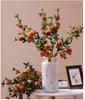Artificial Pomegranate and Persimmon Fruit Flower Branch for Living Room or Entryway Decor