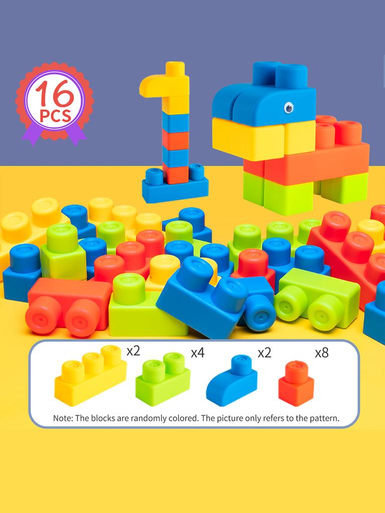 Puzzle Assembled Aoft Rubber Bblock Large Particle Toys