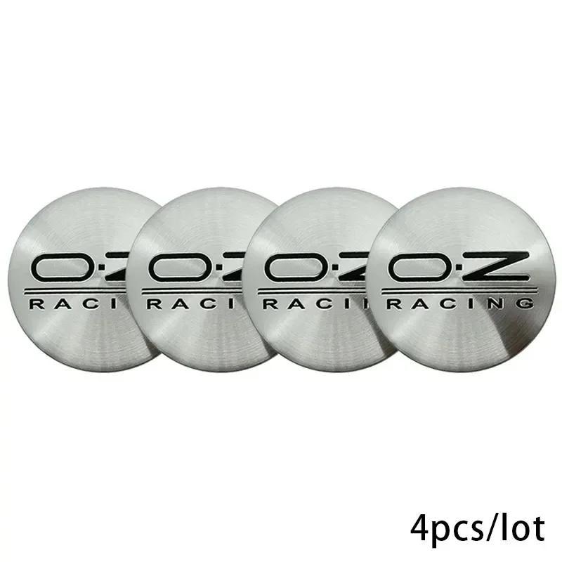 Set di 4 Adesivi Tappo Centrale Mozzo Ruota Auto Emblema OZ da 56 mm Adatti per Adesivi Emblema 3D OZ Racing Decorazione Styling Automobilistico