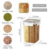 Airtight Cereal Storage Container Large Capacity Compartment Sealed Multigrain Can With Measuring Cup