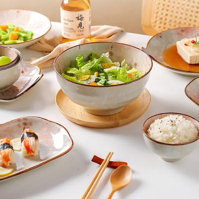 Ceramic Tableware Set Rice Bowl Breakfast Soup Bowl Dessert Dinnerware Tray Microwave Safe Kitchen Noodle Bowl Tableware Set
