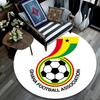 Ghana National Football Printed Round Rug, Non Slip Washable Circular Carpet For Living Room Bedroom Playroom, Sports Fan Decor, Holiday Birthday Gift