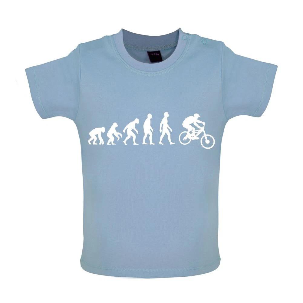 Evolution Of Man Mountain Bike - Baby Kids Boys Girls Unisex T-Shirt / Babygrow - Trail Biking Biker 120