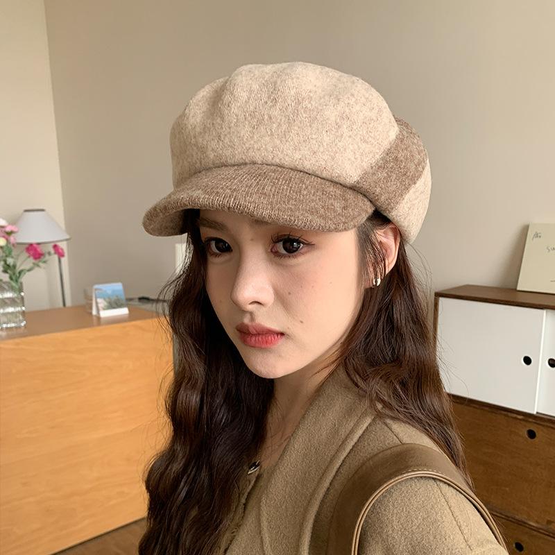 

Женская кепка газетчика, теплая козырьковая шапка-берет, удобная модная винтажная кепка таксиста для женщин и девочек, шапки-бини для женщин average size