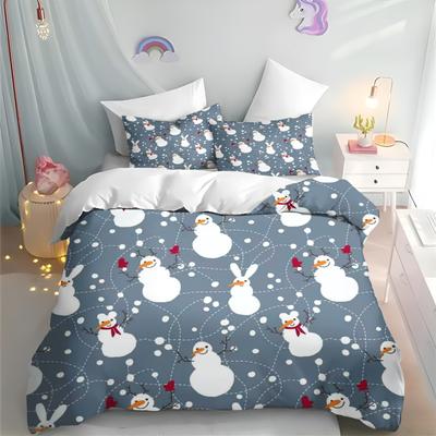 Merry Christmas Cover Quilt Cartoon Duvet Printing Home Breathable Children's Bedding Custom Made Set Kingreathable Bedding