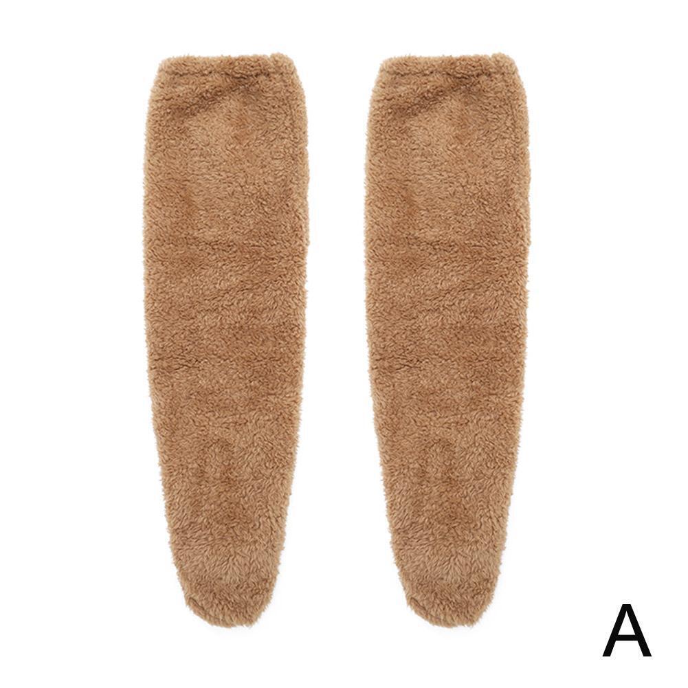 Women Thigh High Long Socks Stockings Fluffy Over the Knee Fleece Slipper Socks