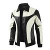 Boys PU Leather Jacket Men's Leather Jacket European and American Large Size Stand-Up Jacket Top