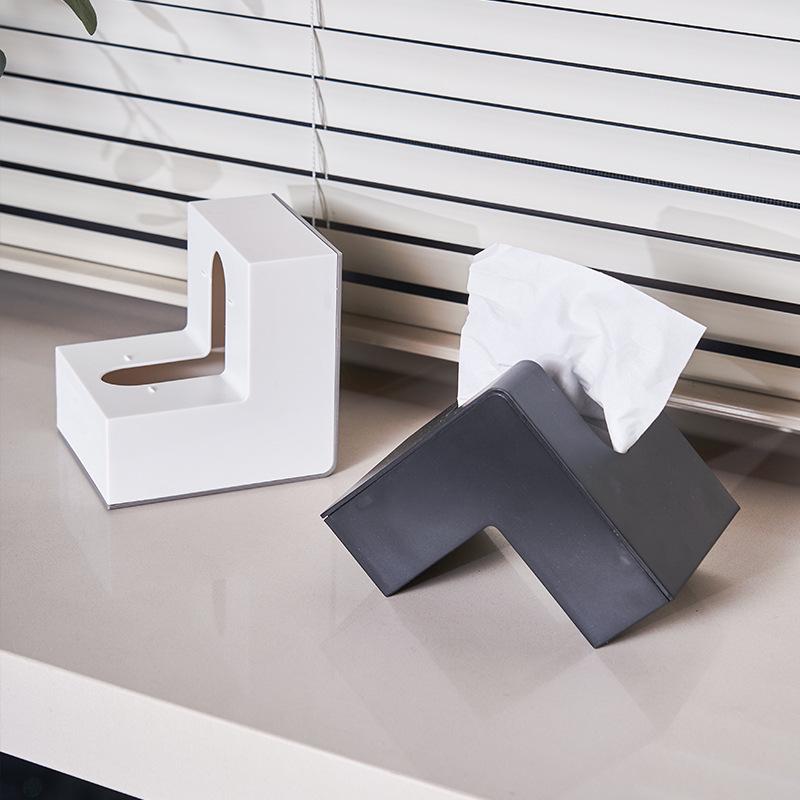 Stylish Japanese L-Shaped Paper Tissue Box for Living Room