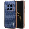 AZNS For Honor Magic7 Pro 5G Case Electroplating Carbon Fiber Texture PU+TPU Phone Cover