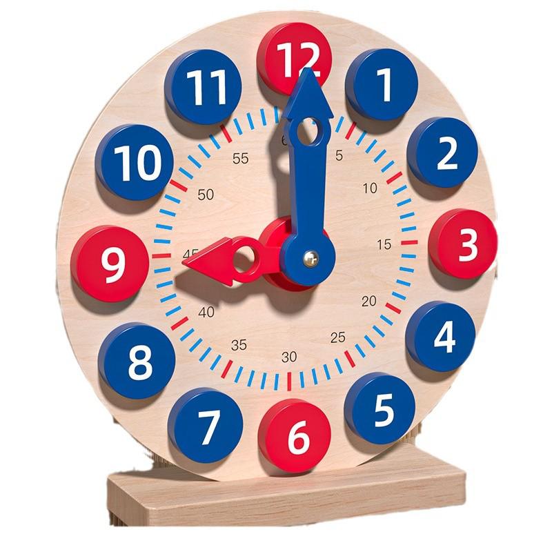 Wooden Educational Alarm Clock Toy for Toddlers and Children - Large Digital Early Learning Timepiece