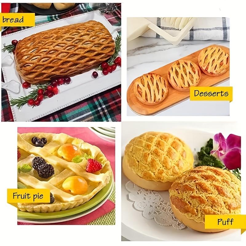 Pizza Pastry Lattice Roller Cutter Plastic Dough Pie Crust Grid Decorating Tool for Bread Cookies Baking Gadget