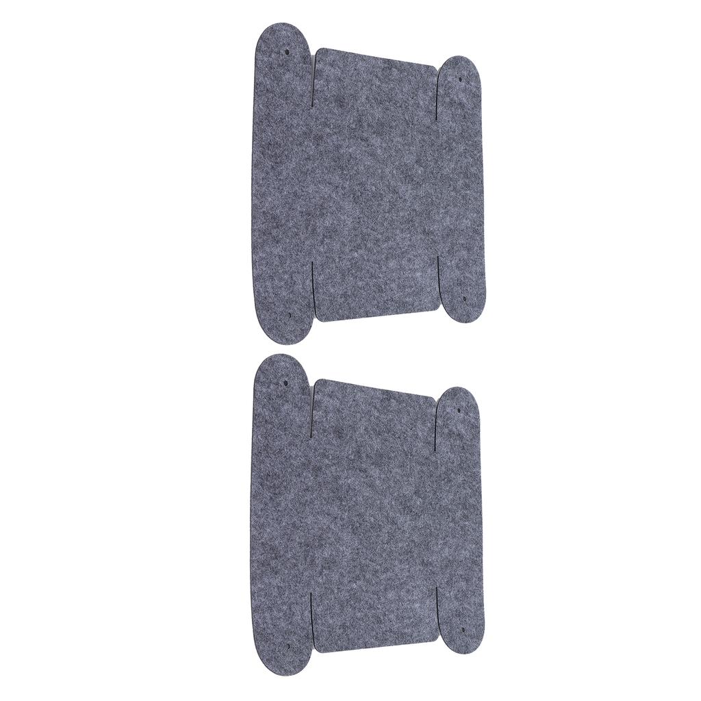 2 Pcs Desktop Storage Felt Box Foldable Felt Storage Basket Makeup Organizing Basket for Home