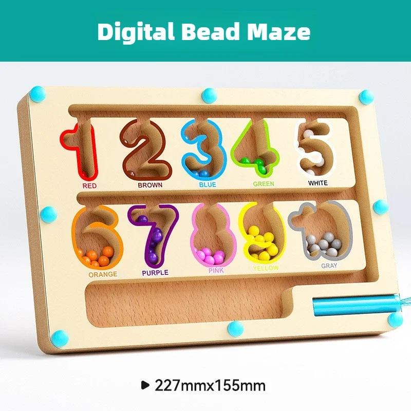 

Детские деревянные магнитные счетные арифметические игрушки Магнитная ручка Игра с перестановкой бусин Развивающие игрушки Игрушки для раннего обучения