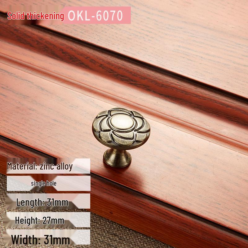 Tragatoare clasice europene din cupru antic pentru dulapuri de bucatarie si garderobe in verde si rosu