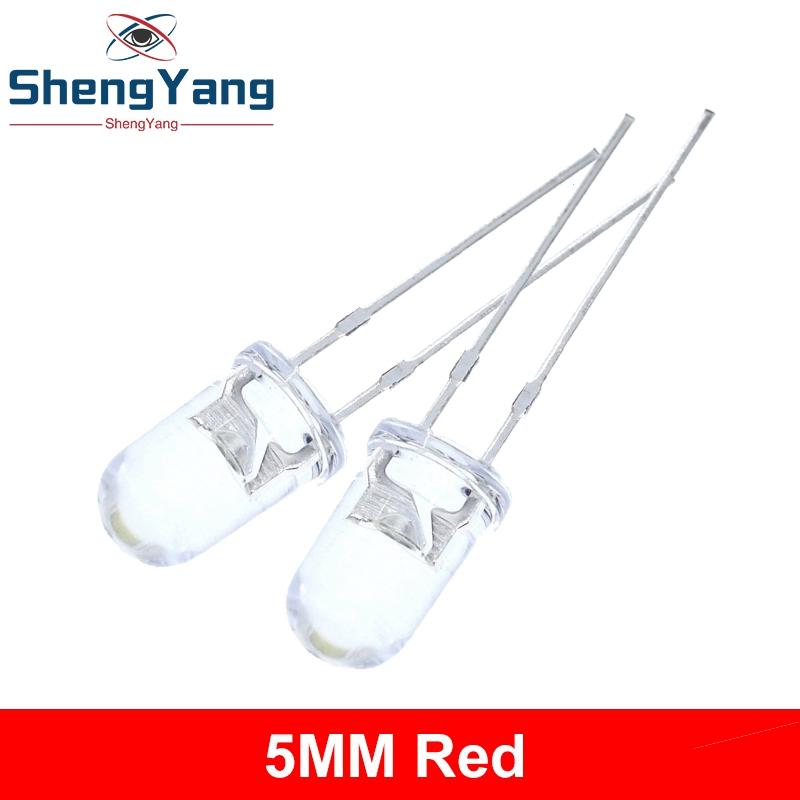 10/20/100 Stück LED Transparent Rund 3MM 5MM Super Hell Wasser Klar Grün Rot Weiß Gelb Blau Licht LED Glühbirnen Leuchtdiode